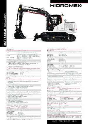 Rupsgraafmachines Hidromek HMK 140 LC