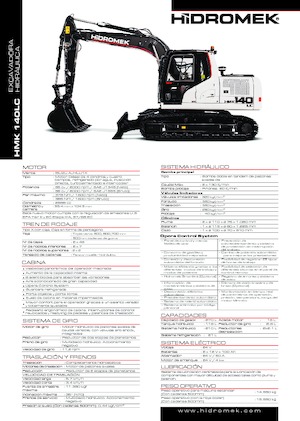 Rupsgraafmachines Hidromek HMK 140 LC