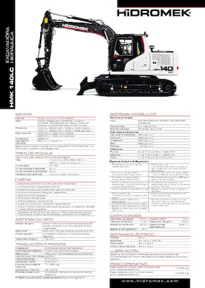 Rupsgraafmachines Hidromek HMK 140 LC