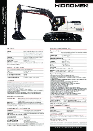 Rupsgraafmachines Hidromek HMK 220 LC