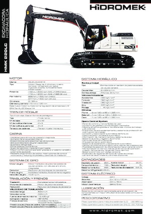 Rupsgraafmachines Hidromek HMK 220 LC