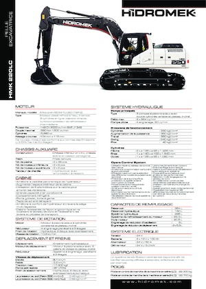 Rupsgraafmachines Hidromek HMK 220 LC