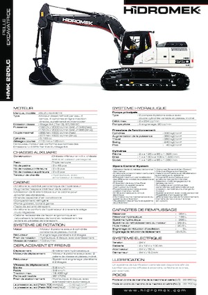 Rupsgraafmachines Hidromek HMK 220 LC