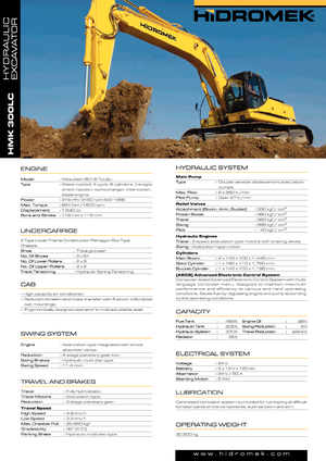 Rupsgraafmachines Hidromek HMK 300 LC