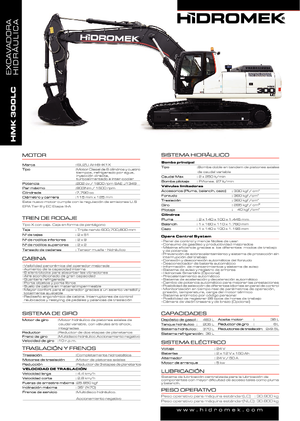 Rupsgraafmachines Hidromek HMK 300 LC
