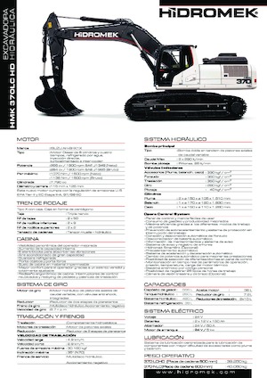 Rupsgraafmachines Hidromek HMK 370 LC-HD