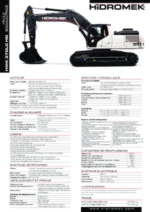 Rupsgraafmachines Hidromek HMK 370 LC-HD