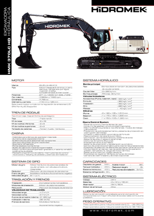Rupsgraafmachines Hidromek HMK 370 LC-HD