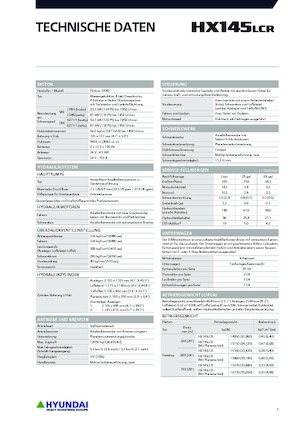 Rupsgraafmachines Hyundai HX145LCR