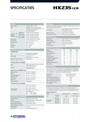 Rupsgraafmachines Hyundai HX235LCR