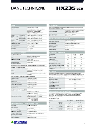 Rupsgraafmachines Hyundai HX235LCR
