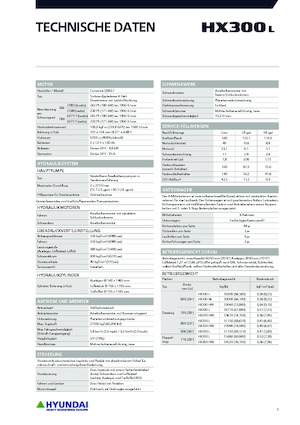 Rupsgraafmachines Hyundai HX300HW