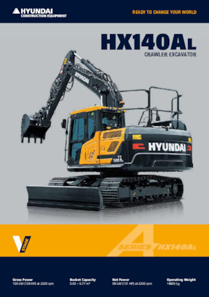 Rupsgraafmachines Hyundai HX140AL