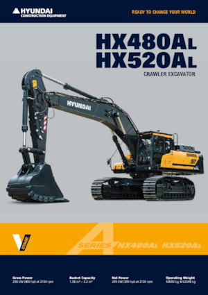 Rupsgraafmachines Hyundai HX480AL