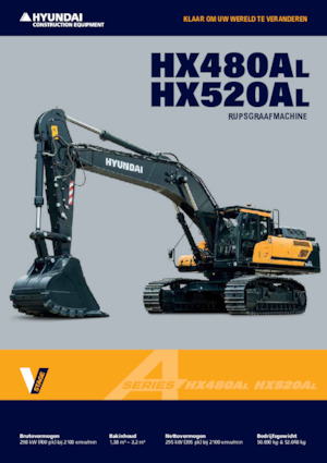 Rupsgraafmachines Hyundai HX520AL