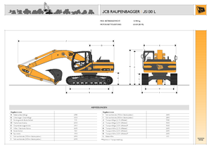 Rupsgraafmachines JCB JS 130 L TAB