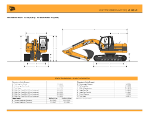Rupsgraafmachines JCB JS 145 LC