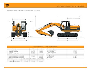 Rupsgraafmachines JCB JS 190 NLC