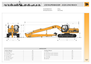 Rupsgraafmachines JCB JS 220 LR