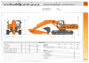 Rupsgraafmachines JCB JS 240 LC