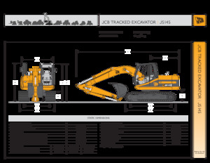 Rupsgraafmachines JCB JS145