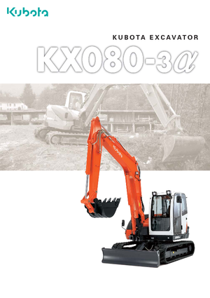 Rupsgraafmachines Kubota KX080-3α
