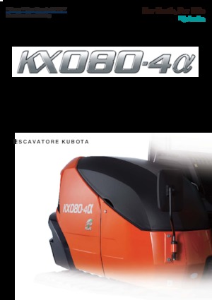 Rupsgraafmachines Kubota KX080-4α