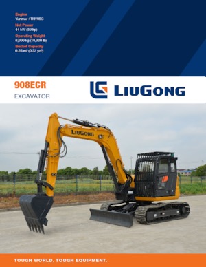 Rupsgraafmachines Liugong 908ECR 