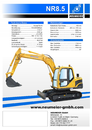 Rupsgraafmachines Neumeier NR 8.5