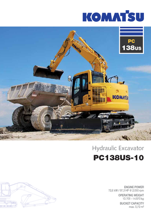 Rupsgraafmachines Komatsu PC138US-10