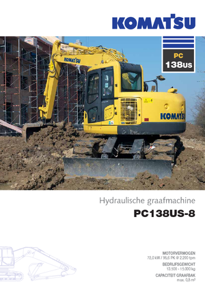 Rupsgraafmachines Komatsu PC138US-8