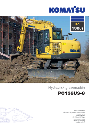 Rupsgraafmachines Komatsu PC138US-8