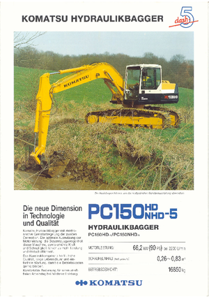 Rupsgraafmachines Komatsu PC150HD-5