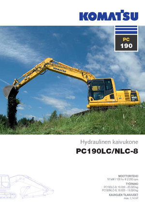 Rupsgraafmachines Komatsu PC190-8 LC