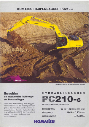 Rupsgraafmachines Komatsu PC210LC-6 active Plus