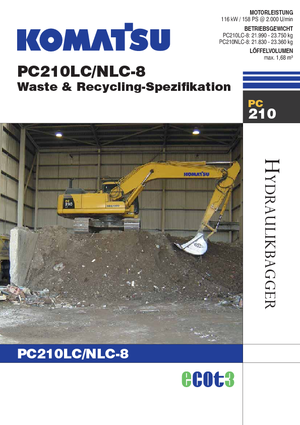 Rupsgraafmachines Komatsu PC210LC-8