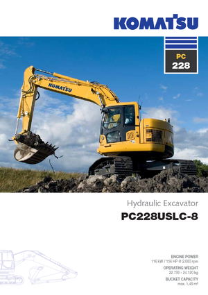 Rupsgraafmachines Komatsu PC228US-LC-8