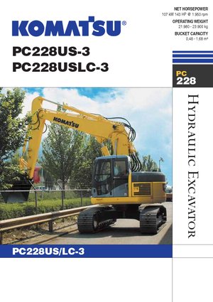Rupsgraafmachines Komatsu PC228US-LC-3