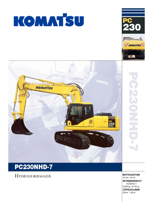 Rupsgraafmachines Komatsu PC230NHD-7