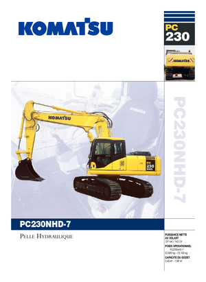 Rupsgraafmachines Komatsu PC230NHD-7