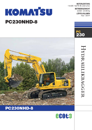 Rupsgraafmachines Komatsu PC230NHD-8