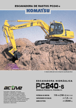 Rupsgraafmachines Komatsu PC240NLC-6 active Plus