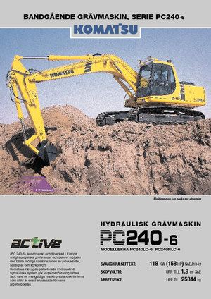 Rupsgraafmachines Komatsu PC240NLC-6 active Plus