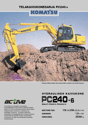 Rupsgraafmachines Komatsu PC240NLC-6 active Plus