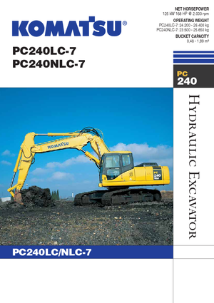 Rupsgraafmachines Komatsu PC240NLC-7