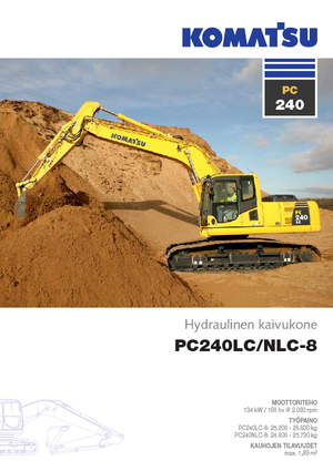 Rupsgraafmachines Komatsu PC240LC-8