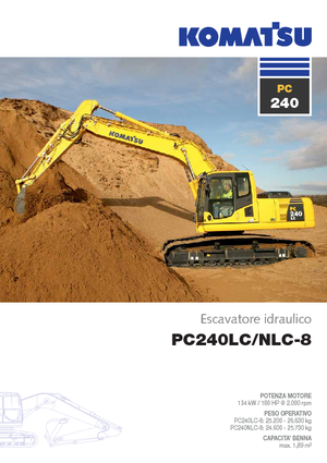 Rupsgraafmachines Komatsu PC240LC-8