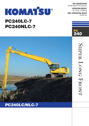 Rupsgraafmachines Komatsu PC240NLC-7