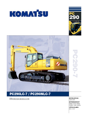 Rupsgraafmachines Komatsu PC290LC-7