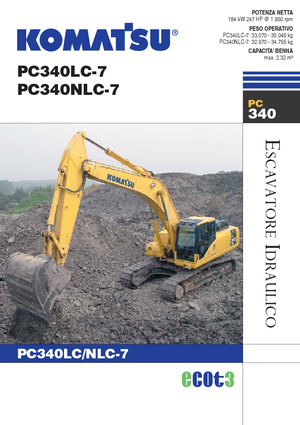 Rupsgraafmachines Komatsu PC340LC-7
